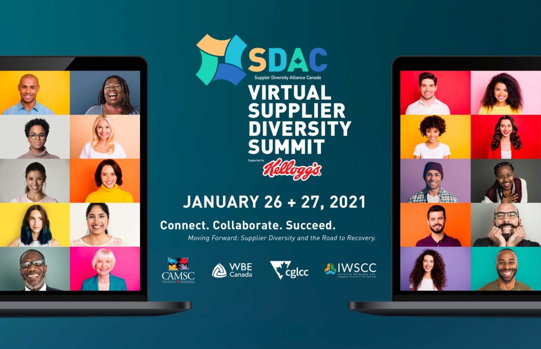 Supplier Diversity Alliance Canada (SDAC) VIRTUAL SUMMIT LOGO AND BRAND